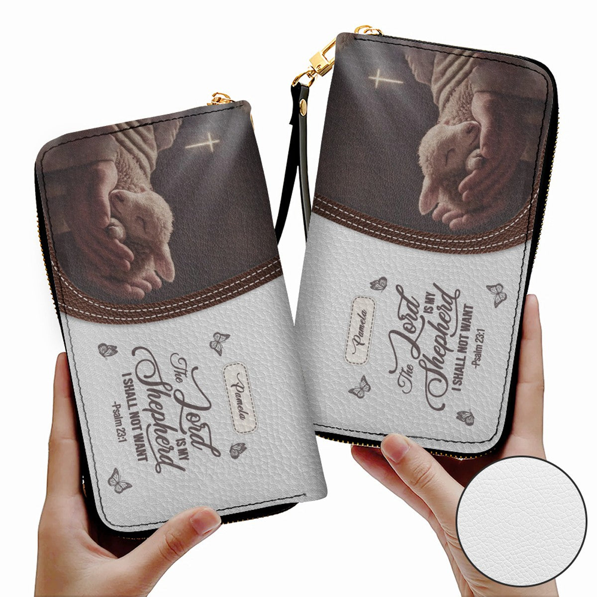 Personalized Christian Leather Handbag