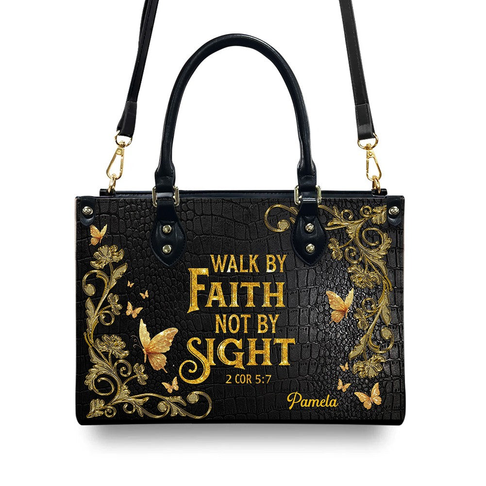 Personalized Christian Leather Handbag Set