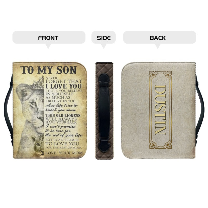 To My Son From Mom Personalized Bible Cover