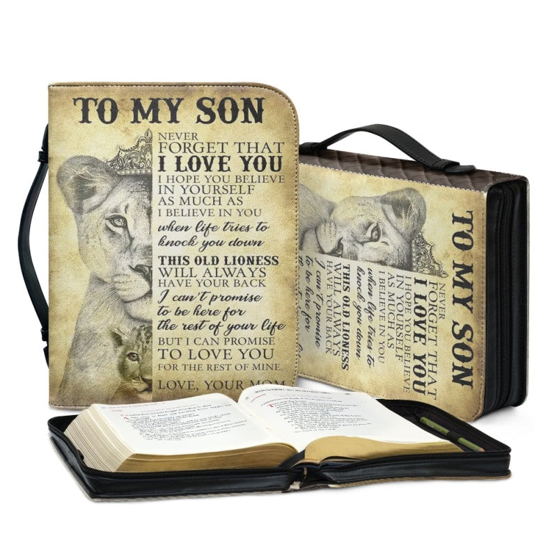 To My Son From Mom Personalized Bible Cover