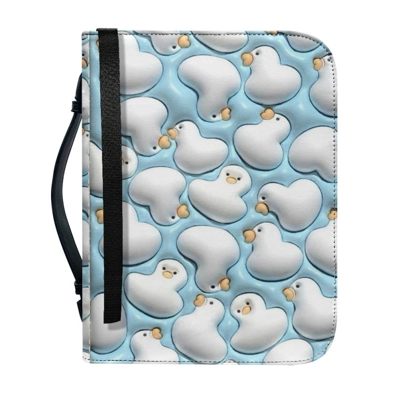 Cute 3D Blue Duck Personalized Bible Cover