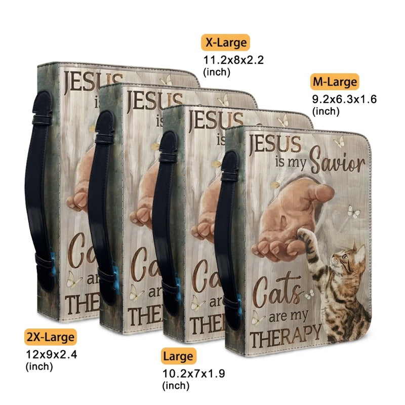 Personalized Jesus & Cats Therapy Bible Cover