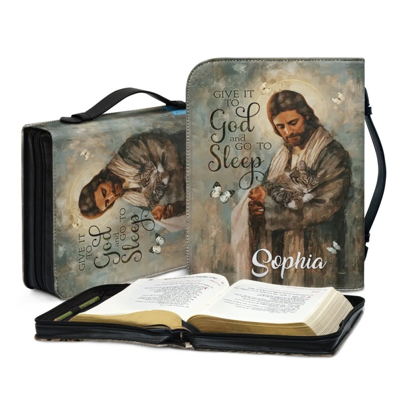 Personalized Jesus & Cats Therapy Bible Cover