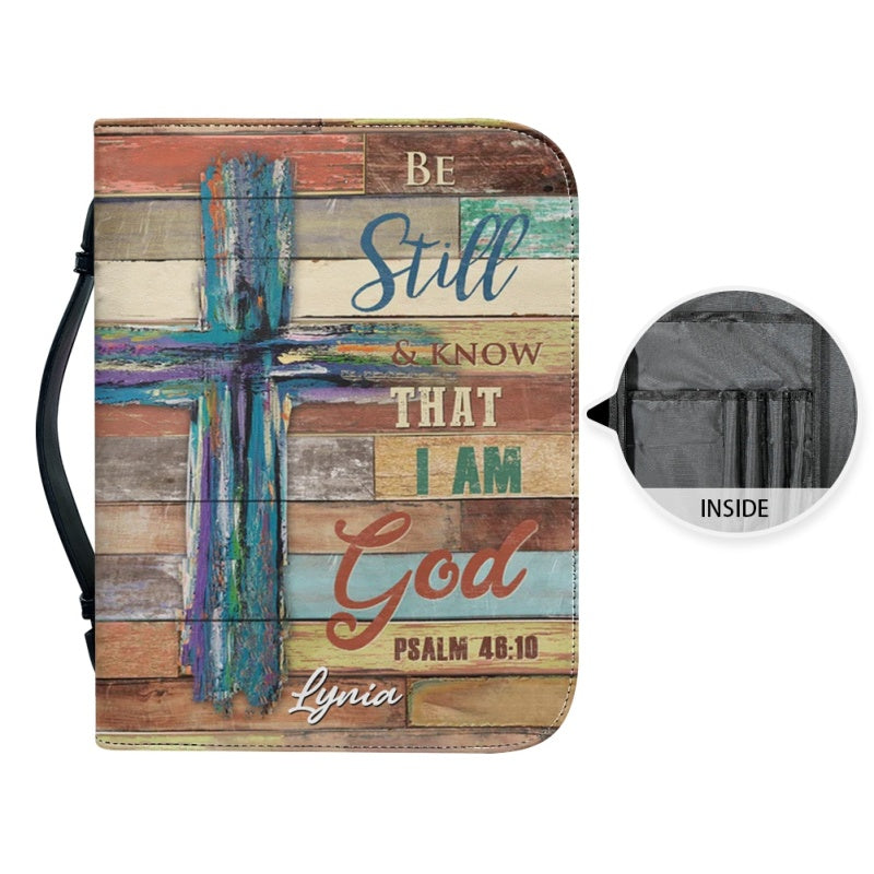 Personalized Lion 'Be Still' Bible Cover