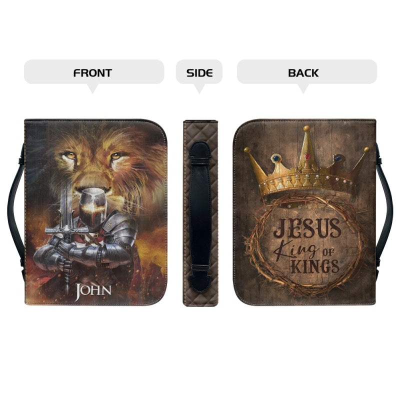 Personalized Lion & Knight Bible Cover Case