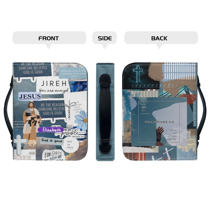 Personalized Bible Affirmations Blue Bible Cover