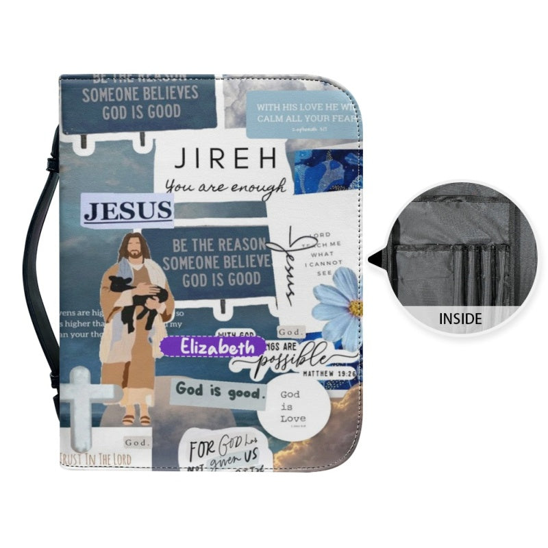 Personalized Bible Affirmations Blue Bible Cover
