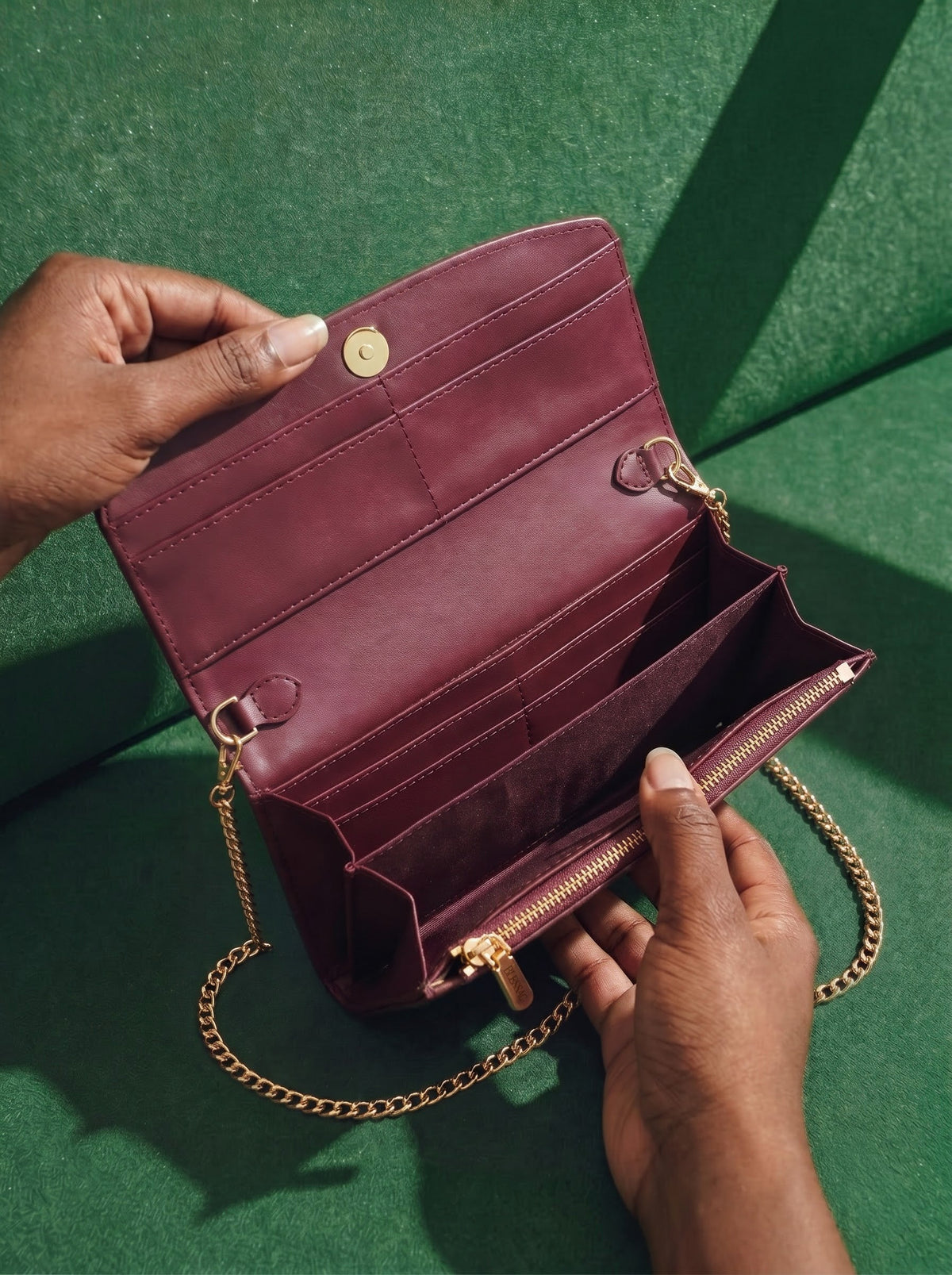 Proverbs 3:5 Embossed Leather Crossbody Clutch