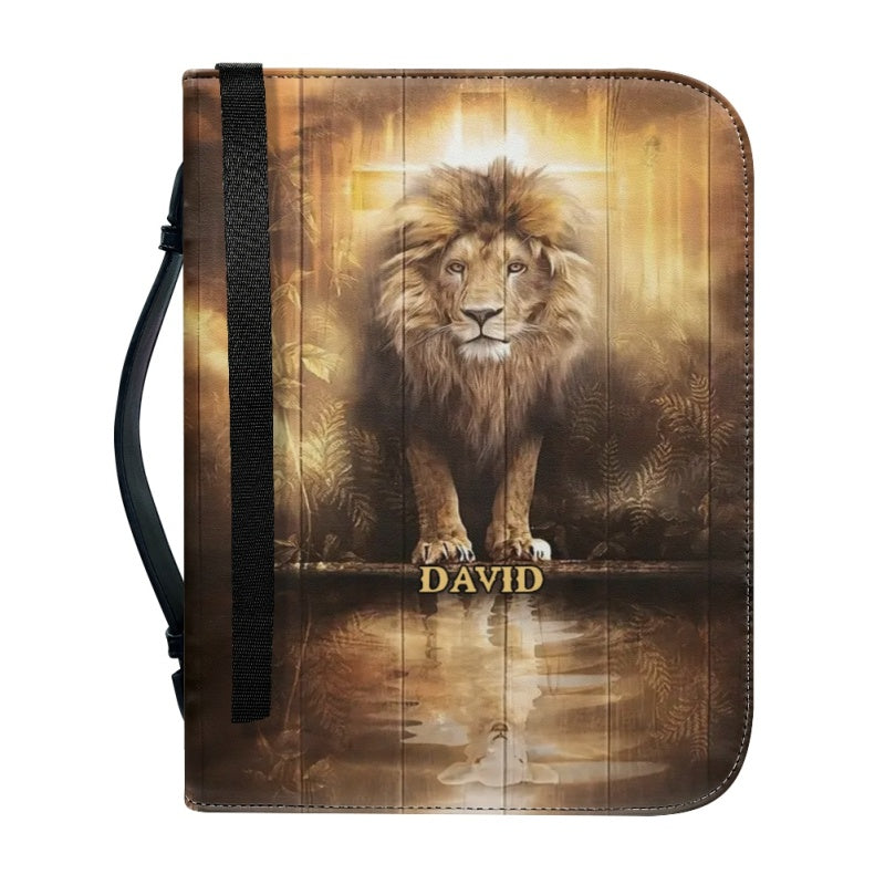 Personalized Jesus Lion Bible Cover