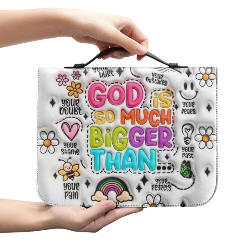 Personalized 3D Daisy Flower Bible Cover Case