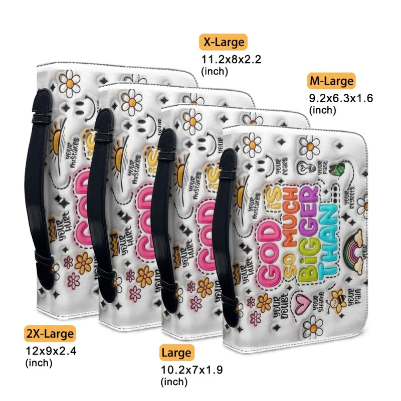 Personalized 3D Daisy Flower Bible Cover Case