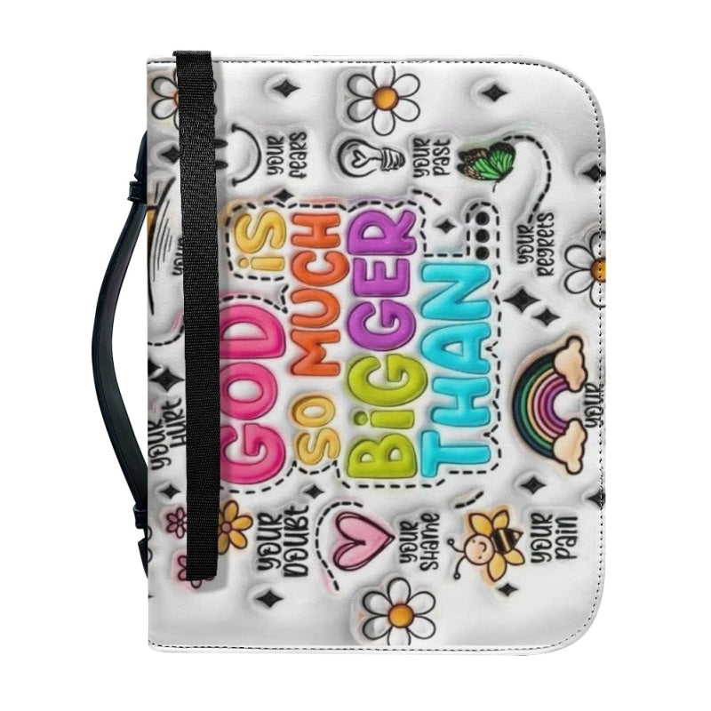 Personalized 3D Daisy Flower Bible Cover Case