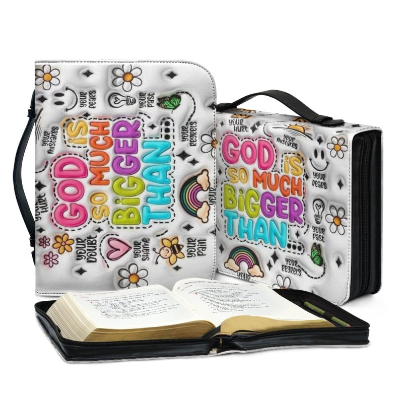 Personalized 3D Daisy Flower Bible Cover Case