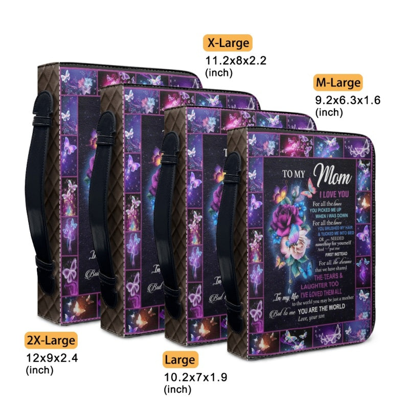 Personalized To My Mom Butterfly Bible Cover