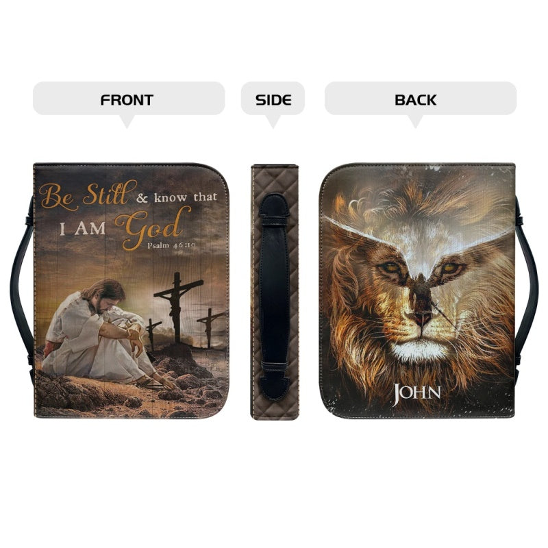 Personalized Lion & Savior Bible Cover