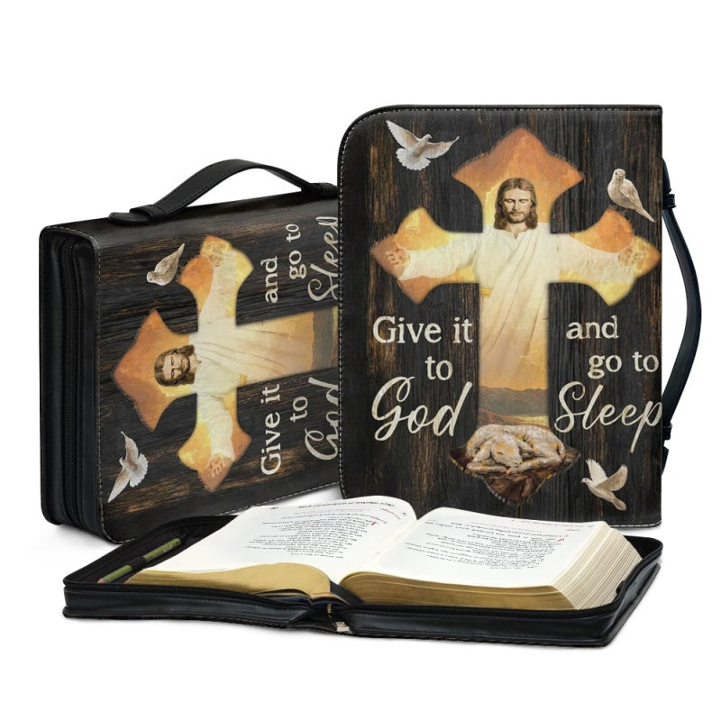 Personalized Give It To God Cross Bible Cover