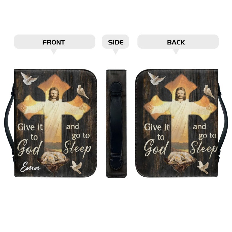 Personalized Give It To God Cross Bible Cover