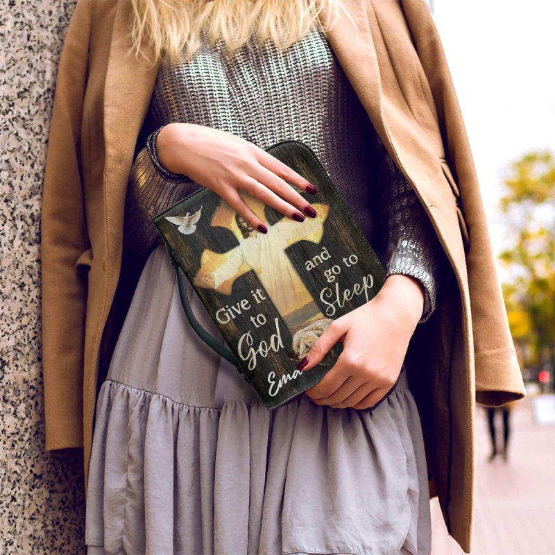 Personalized Give It To God Cross Bible Cover