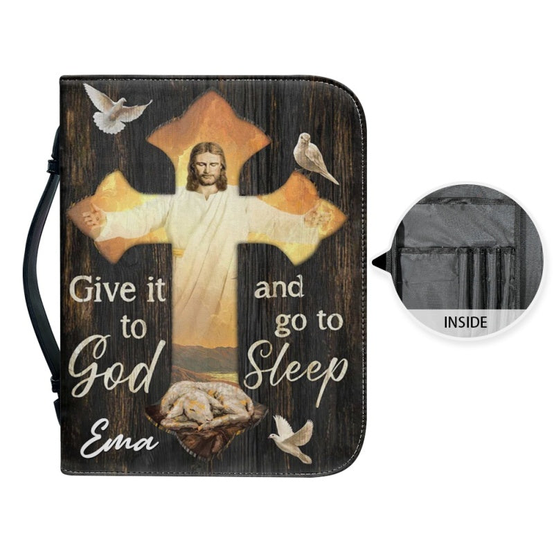 Personalized Give It To God Cross Bible Cover