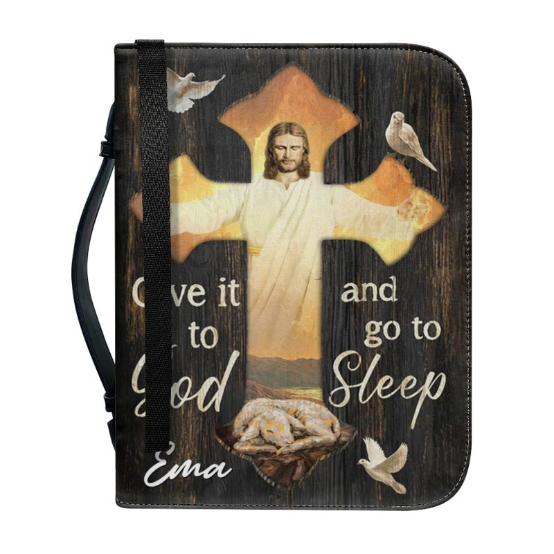 Personalized Give It To God Cross Bible Cover