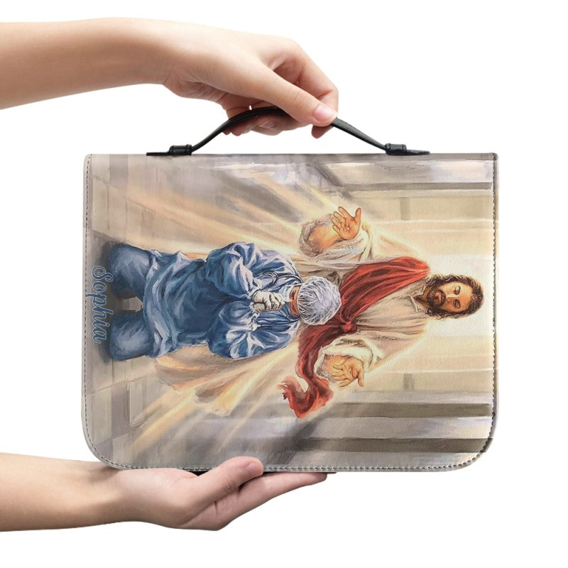 Personalized Proverbs 3:5-6 Purple Bible Cover