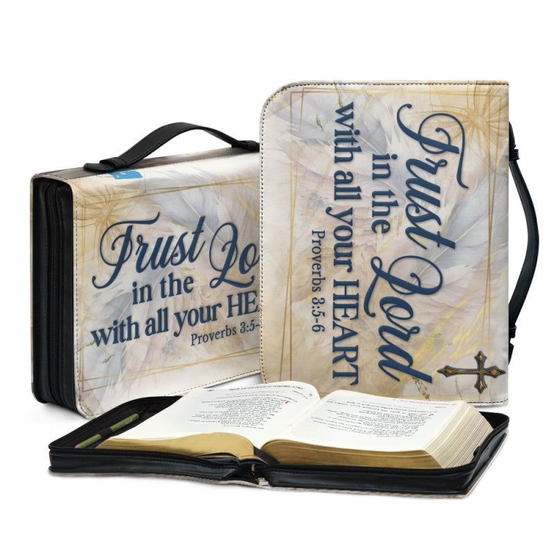 Personalized Proverbs 3:5-6 Purple Bible Cover