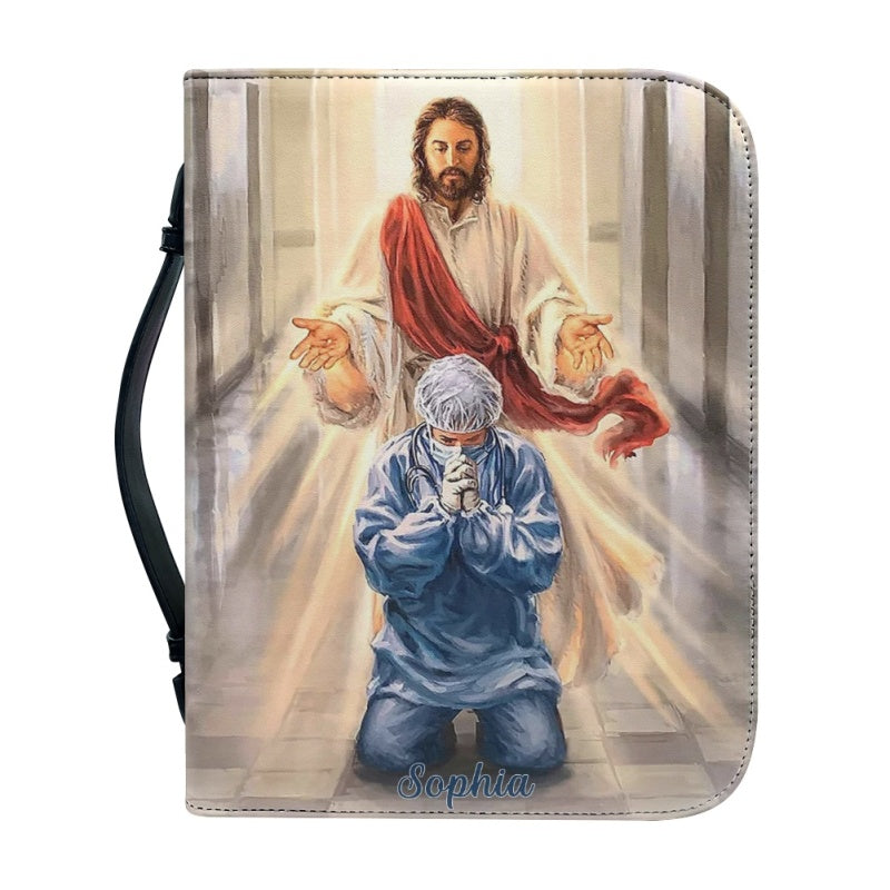 Personalized Proverbs 3:5-6 Purple Bible Cover