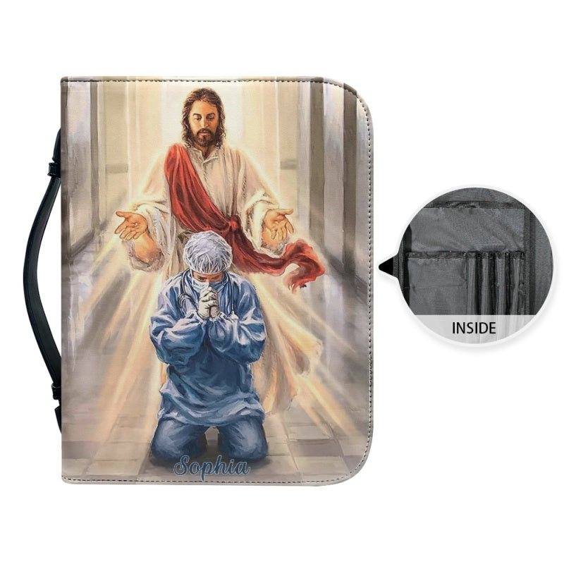 Personalized Proverbs 3:5-6 Purple Bible Cover