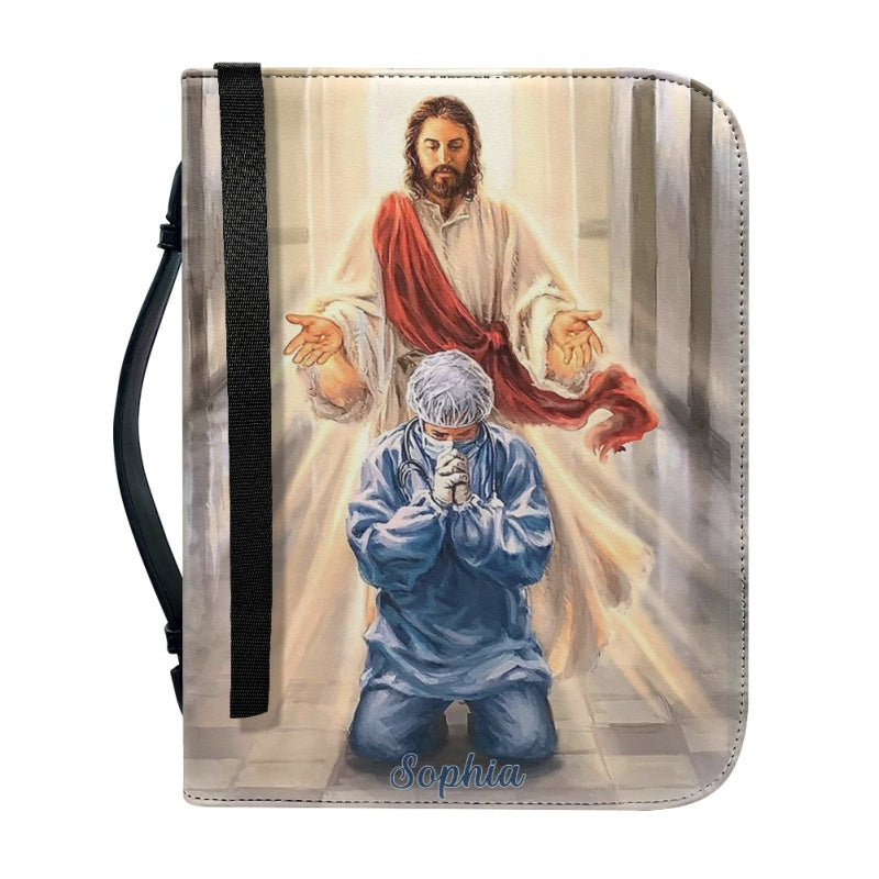 Personalized Proverbs 3:5-6 Purple Bible Cover