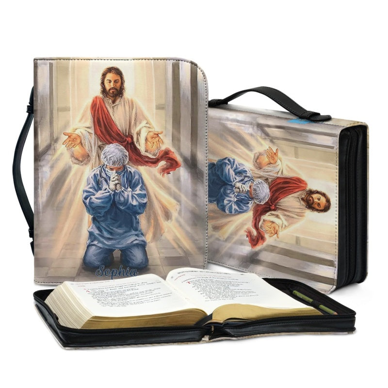 Personalized Proverbs 3:5-6 Purple Bible Cover