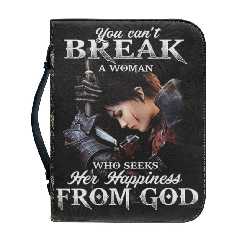 Personalized You Can't Break a Woman Bible Cover
