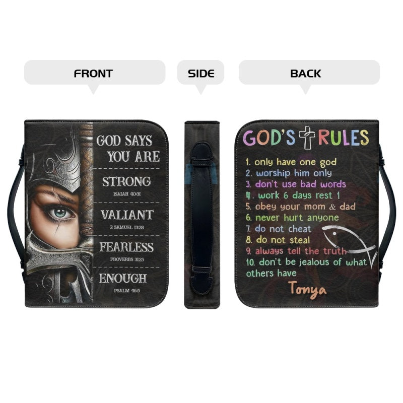 Personalized God Says You Are Bible Cover