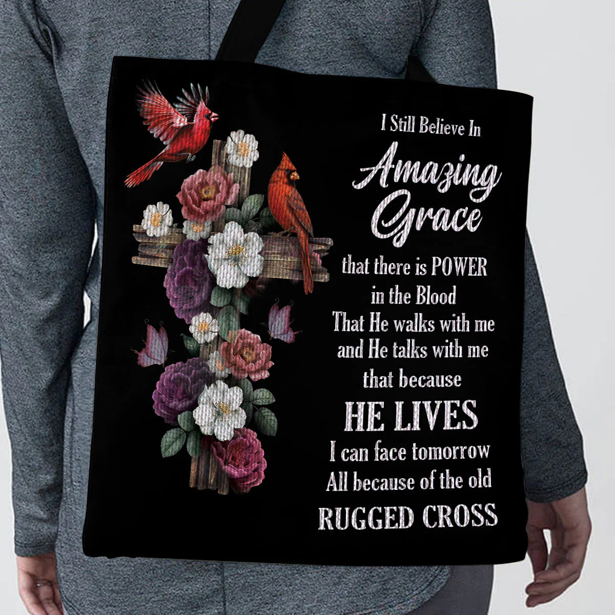 Personalized Amazing Grace Leather Handbag