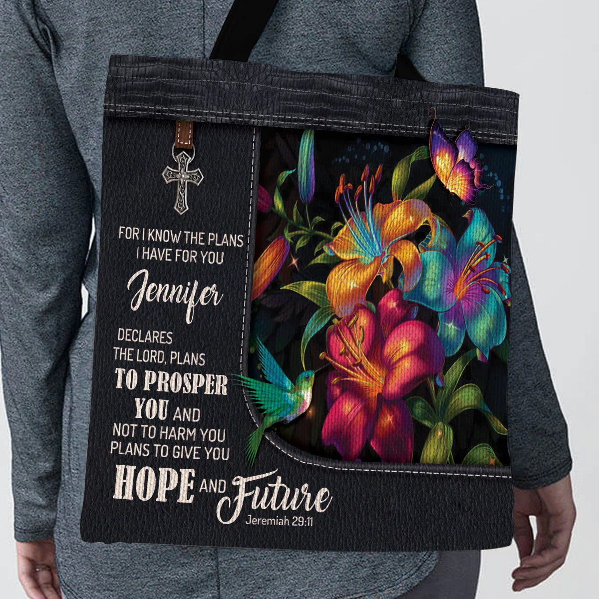 Personalized I Know The Plans Leather Handbag