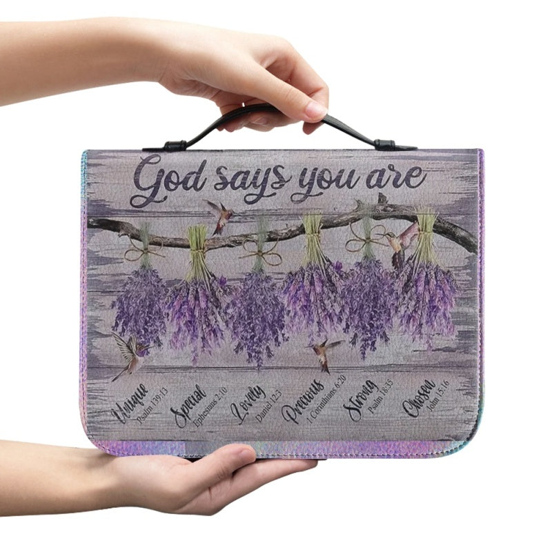 Personalized God Says You Are Bible Cover