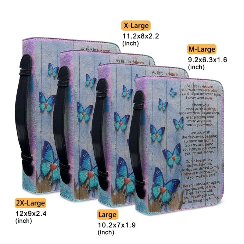 Personalized Butterfly Blue Bible Cover