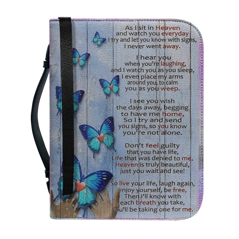 Personalized Butterfly Blue Bible Cover