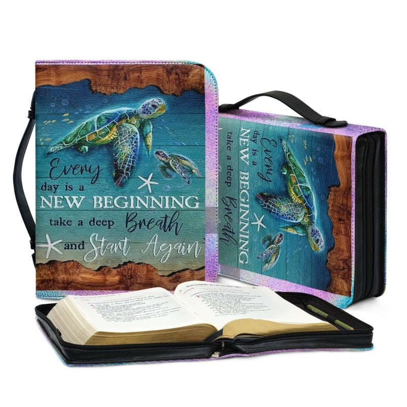 Coastal Reverie Sea Turtle Bible Cover