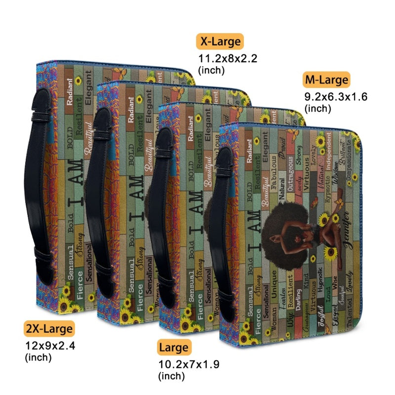 Personalized God Says I Am Sunflower Bible Cover