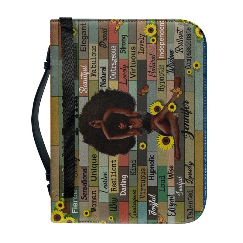 Personalized God Says I Am Sunflower Bible Cover