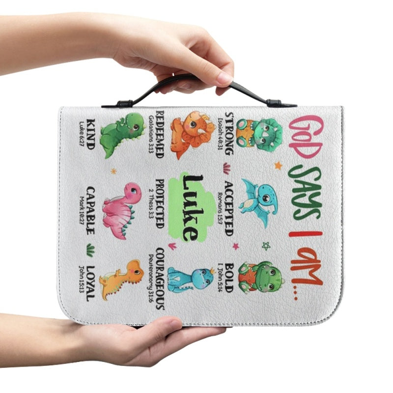 Personalized God Says I Am Dinosaur Bible Cover