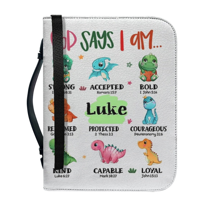Personalized God Says I Am Dinosaur Bible Cover