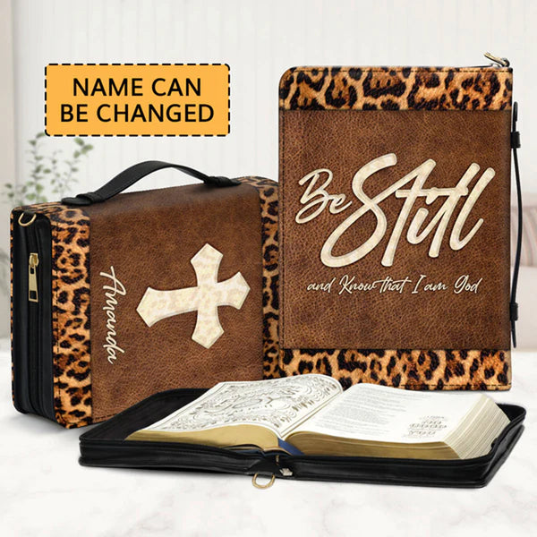 Personalized Be Still & Know Bible Cover