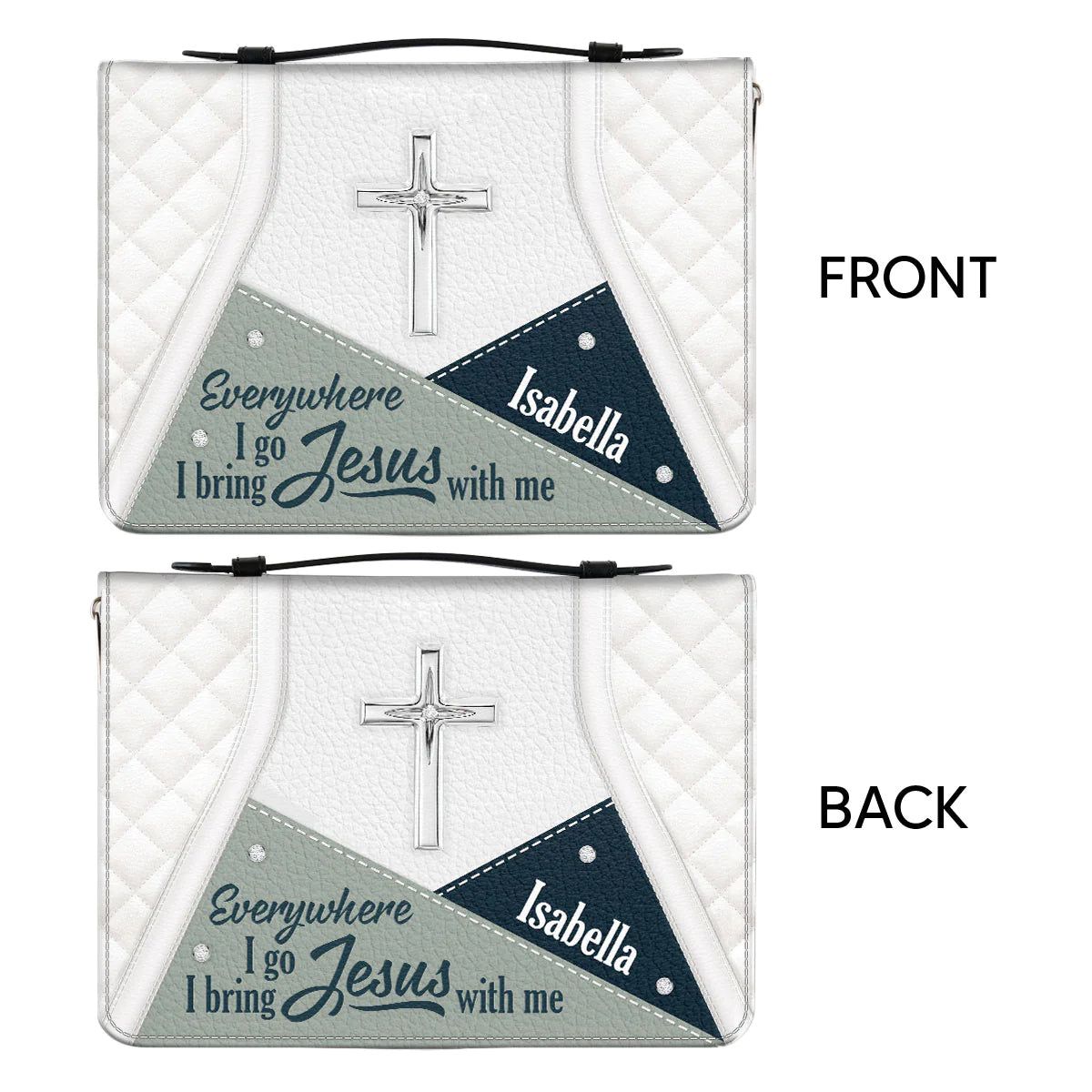 Personalized Everywhere I Go Bible Cover for Women