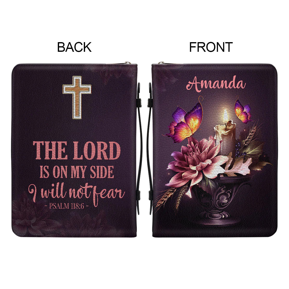 Personalized Psalm 118:6 Butterfly Bible Cover