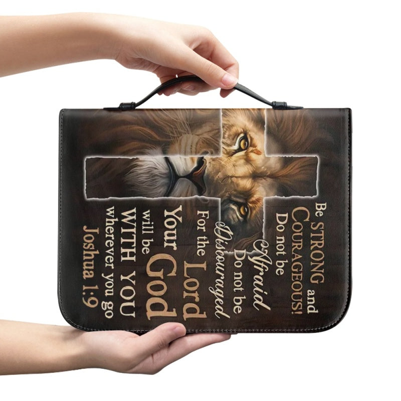 Personalized Be Strong and Courageous Bible Cover