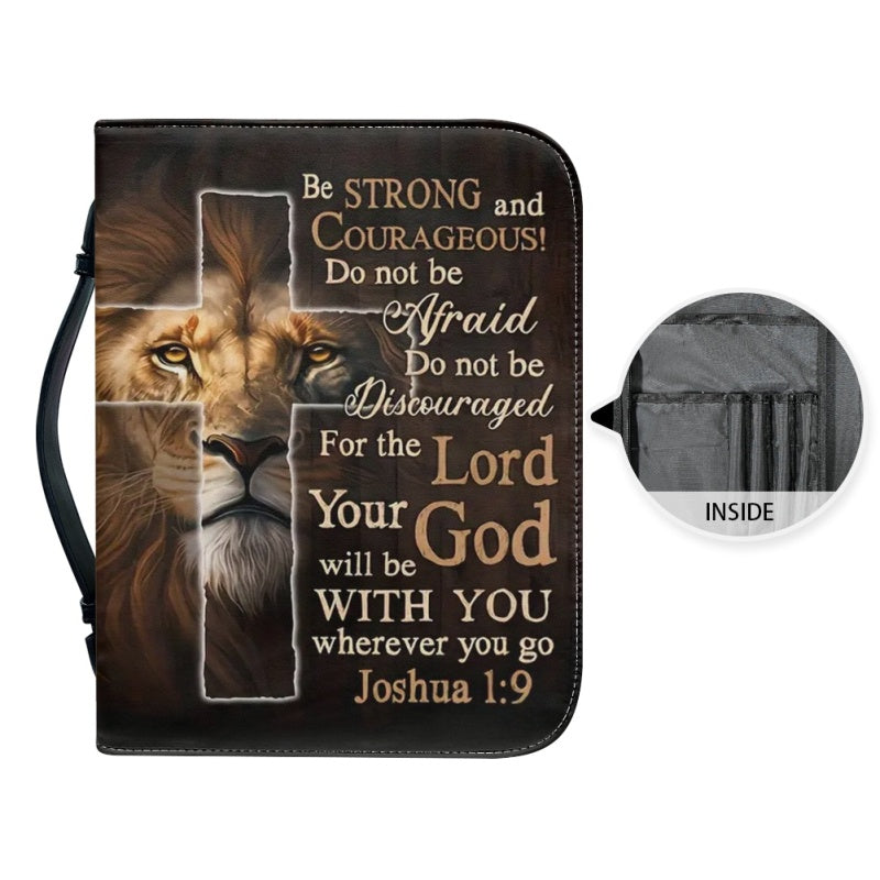 Personalized Be Strong and Courageous Bible Cover
