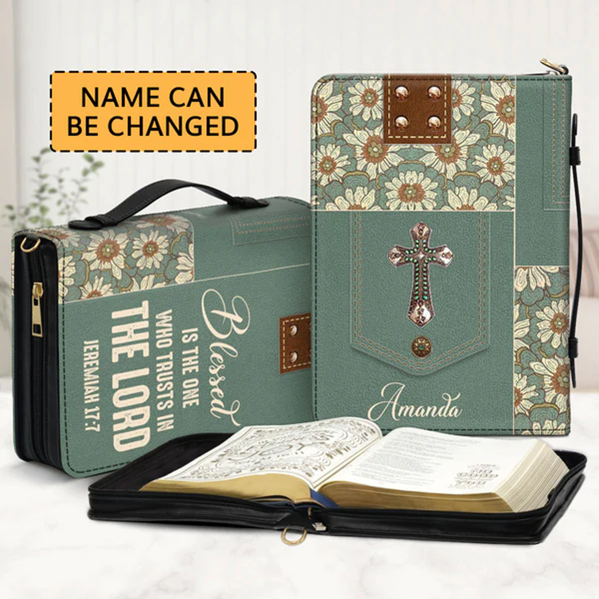 Personalized Blessed Is The One Bible Cover