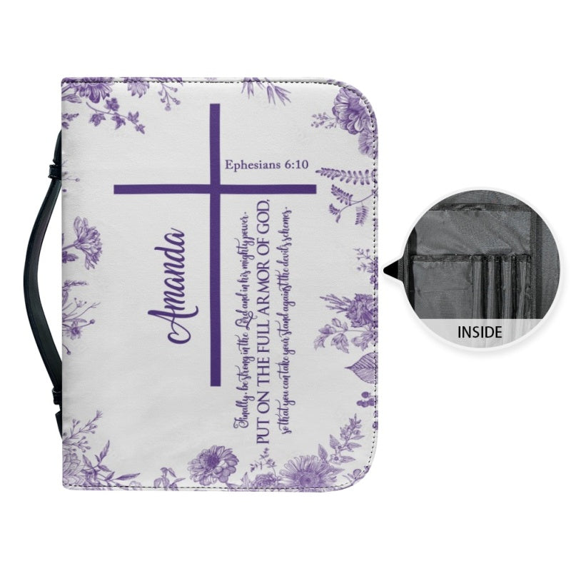 Strength in Christ Personalized Bible Cover