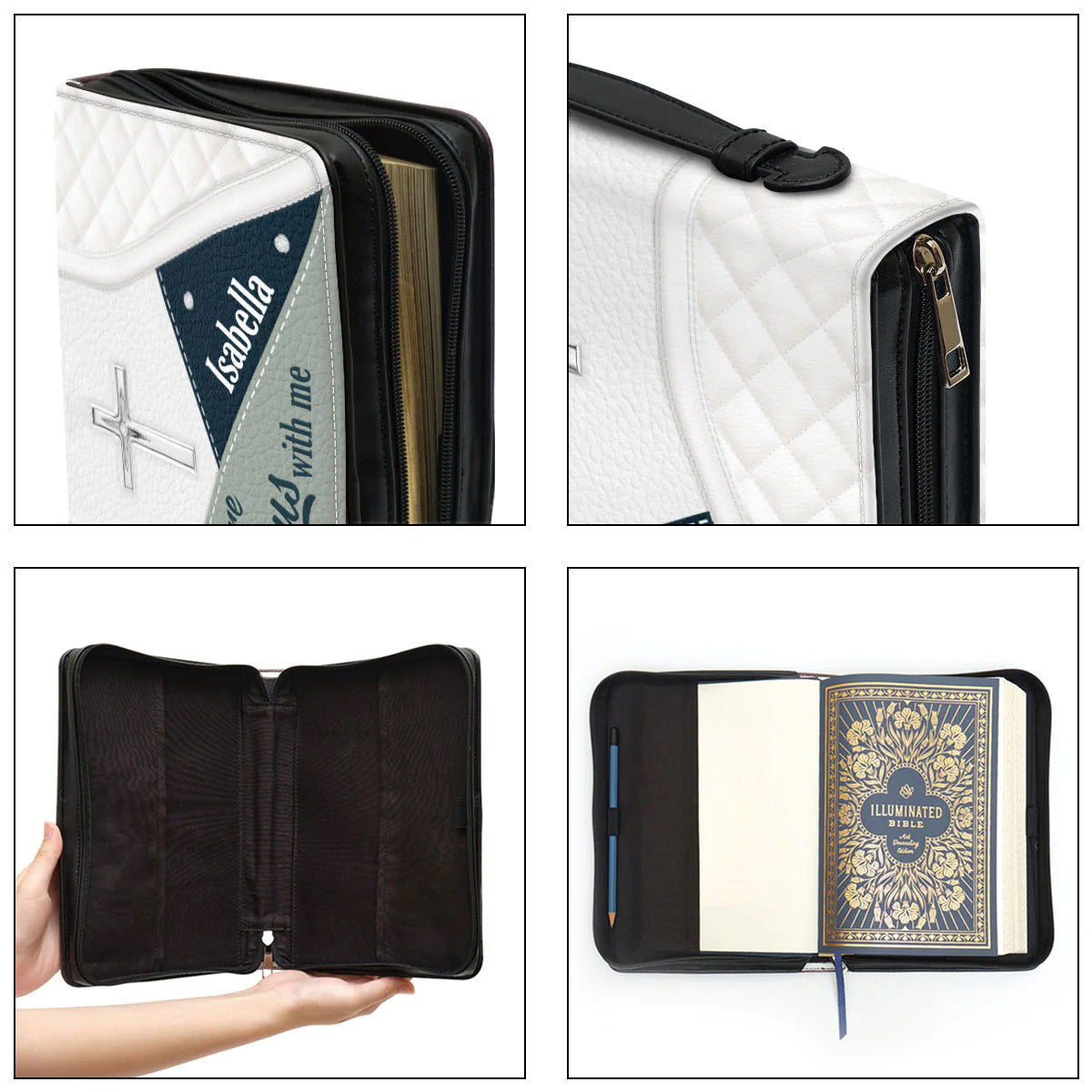 Personalized Everywhere I Go Bible Cover for Women